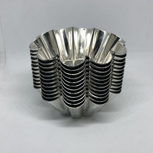 12 Silver Cupcake/Egg Tart Reusable Liners